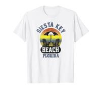 Distressed Siesta Key Beach Chair Relaxing Florida Souvenir T-Shirt