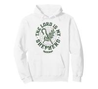 Distressed The Lord Is My Shepherd Staff Psalm 23 Pullover Hoodie