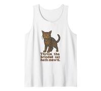 Distressed Thrice Brinded Cat Macbeth Witch Familiar Spirit Tank Top