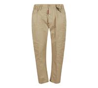 Distressed Trousers - male - Dsquared2 - Straight Trousers - Beige - L - Trousers L