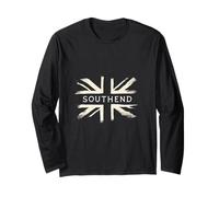 Distressed Union Jack Flag Design Southend UK Flag Southend Long Sleeve T-Shirt
