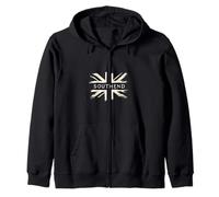 Distressed Union Jack Flag Design Southend UK Flag Southend Zip Hoodie