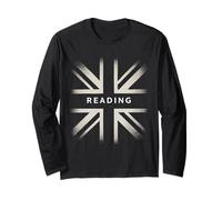 Distressed Union Jack Flag Reading Design UK Flag Reading Long Sleeve T-Shirt