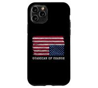 Distressed Upside Down American Flag Guardian of Change Case for iPhone 11 Pro