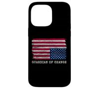 Distressed Upside Down American Flag Guardian of Change Case for iPhone 14 Pro Max