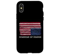 Distressed Upside Down American Flag Guardian of Change Case for iPhone X/XS