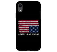 Distressed Upside Down American Flag Guardian of Change Case for iPhone XR