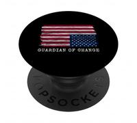 Distressed Upside Down American Flag Guardian of Change PopSockets Adhesive PopGrip