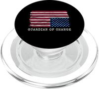Distressed Upside Down American Flag Guardian of Change PopSockets PopGrip for MagSafe