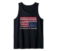 Distressed Upside Down American Flag Guardian of Change Tank Top