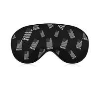 Distressed USA Cross Flag Faith Sleeping Blindfold Mask Cute Eye Shade Cover with Adjustable Strap for Women Men Night