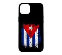 Distressed Vertical Cuban Flag Graphic in Gritty Retro Style Case for iPhone 14 Plus
