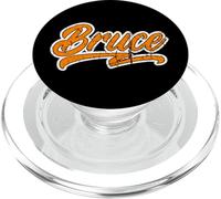Distressed Vintage Orange First Name Bruce Team Bruce PopSockets PopGrip for MagSafe