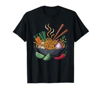 Distressed Vintage Pad Thai Label Retro Food Art T-Shirt
