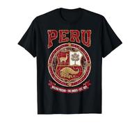 Distressed Vintage Peru Emblem Machu Picchu Andes Est Value Graphic T-Shirt, Men, Black, XL