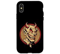 Distressed Vintage Smiling Devil Case for iPhone X/XS
