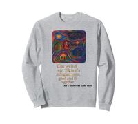 Distressed Web Life Yarn Shakespeare Comedy Humorous Mime Sweatshirt