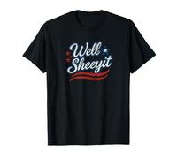Distressed Well Sheeyit Patriotic Southern Cursive USA Style T-Shirt