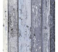 DISTRESSED WOOD PANEL WALLPAPER AS CREATION BLUE NATURAL FEATURE WALL DECOR NEW