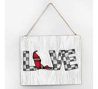 Distressed Wooden Plaque Sign Love FLORIDA Shelf Décor for Window American State The Old Glory Wood Signs Retro Wall Decor Sign for Living Room 10x12 Inch