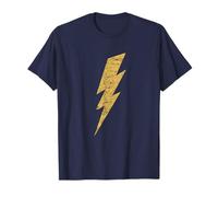Distressed Yellow Tone Lightning - Minimalist Graphic Symbol T-Shirt