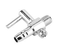 Distribuidor de tubo de aire de acero inoxidable Válvulas roscadas de cabeza única para acuario de pecera Válvula de control de flujo de aire ajustable 5 piezas Plata 36 g