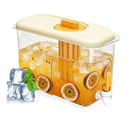 Distributeur De Boissons Pour Réfrigérateur - Fraîcheur Et Service Facilité | Pichet 4L Transparent Étanche Robinet | Conteneur Hermétique Pour Eau, Pique-Nique, BBQ, Camping, Bureau, Fête