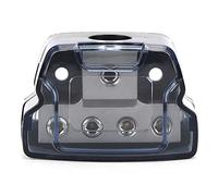 Distribution Block Zinc Alloy Trailer Plug One Zero Gauge In to Four Gauge Out for Car Power Terminal Strip Block Ideal for Auto Car RV ATV Boat and Other Vehicles