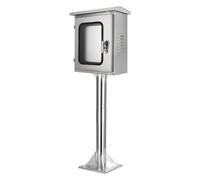 Distribution box,304 Outdoor Stainless Steel Electrical Enclosure Box, Weatherproof Electrical Junction Box Distribution Protection Box, Electronic Equipment Enclosure Box With Mounting Plat