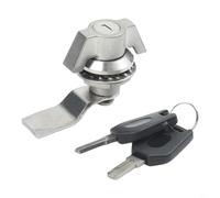 Distribution Box Cam Lock for Industrial Switch Cabinet Metal Network Cabinet Filing Cabinet Mortise Cylinder Security Lock (Brushed Silver)