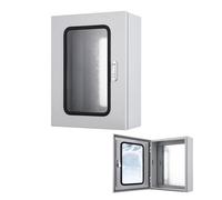 Distribution box,Outdoor Waterproof Stainless Steel Electrical Box Enclosure, Wall-Mounted Junction Project Box for Electronics, Removable Mounting Plate & Lock,A-40x15x30cm