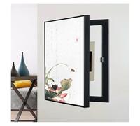 Distribution Cover Decoration Breaker Electrical Panel Fuse Switch Open to The Left Decorative Electric Meter Box Study and Living Room(A,60x50cm)