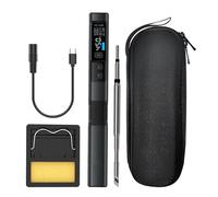 (Distribution KU, One size) HS-02 Smart Electric Soldering Iron PD100W 0.96" Screen Adjust Constant Temperature Soldering Station Kit