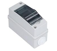 Distribution Protection Box, IP66 Waterproof Transparent Cover DIN Rail Outdoor Distribution Junction Box for Indoor Outdoor Wall Circuit Breaker (2Way)