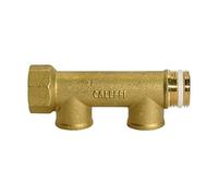 Distributor 2 Outlets, Inlet 2 x 1 1/4 without Seal, Output 2 x Female Thread 1/2, Brass