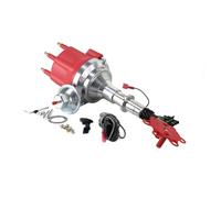 Distributor Male Electronic Motor Fit For Jeep 232-258 L6 Pro Series Ready To Run Distributor 6 Cylinder Straight Red Cap Electronic Distributor