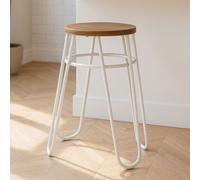 District Grey Metal Stool with Metal Legs