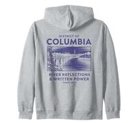 District of Columbia River Reflections & Written Power Zip Hoodie