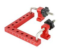 Disttocate 1 Pack 90 Degree Positioning Squares Right Angle Clamping 5.5X5.5inch Woodworking Carpenter L-Type Corner Clamping Tool
