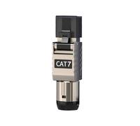 Disttocate 1Pcs RJ45 Cat7 Ethernet Cable Connectors RJ45 Metal Tool Free Easy Termination Plug 2000MHz 40G LAN Cable 22AWG - 24AWG Easy Install