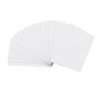 Disttocate 20 Pack Premium Blank PVC Cards, CR80 30Mil Graphic Quality White Plastic Cards for Photo ID Badge Printers