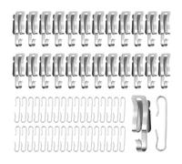 Disttocate 50Pcs Heat Cable Roof Clips and Spacers, Metal de Icing Cable Hooks and Spacers Set Outdoor Gutter Heat Tape Clips Easy to Use
