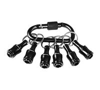 Disttocate Bit Holder 1/4 Inch Hex Screwdriver Bits Holder Extension Bar Keychain Screw Adapter Drill Drill Bits Holder Black