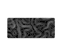 Disttocate Desk Mat,Topographic Contour Extended Big Mouse Pad Computer Keyboard Mouse Mat with Non-Slip Base (31.5x11.8 In) C