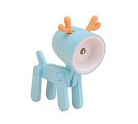 Disttocate Mini Night Light LED Adjustable Desk Book Light Cute Pet Light Eye Protection Table Lamp Home Room Decor,Deer Blue