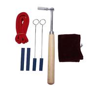 Disttocate Portable Trolley Jujube Piano Tuner Tuner Mute Kit Tool Box Piano Tuning Rod Tool Kit Mute Hammer DIY Set
