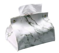 Disttocate PVC Leather Marble Pattern Tissue Case Box, Container, Napkin Holder, Paper Bag, Cosmetic Box, Pouch Organizer, A Easy to Use