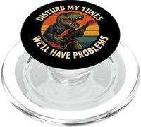 Disturb My Tunes Funny Guitar Dino PopSockets PopGrip for MagSafe