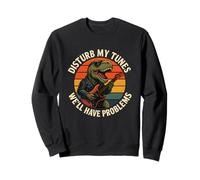 Disturb My Tunes Funny Guitar Dino Sweatshirt