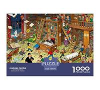 Disturbance in The Library Wooden Jigsaw Puzzle Waterproof 1000 Piece Puzzles for Adults Gifts Fun Home Decoration